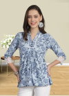 Tew Hirwa Pure Cambric Cotton Printed Tops With Handwork Wholesale Clothing Suppliers In India


